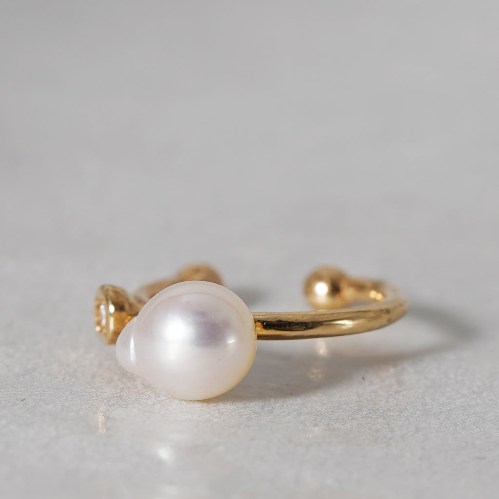 【-3/16限定】MINIMUMNUTS / Akoya pearl ear cuff Diamond MN-eke1d-C_AK_1