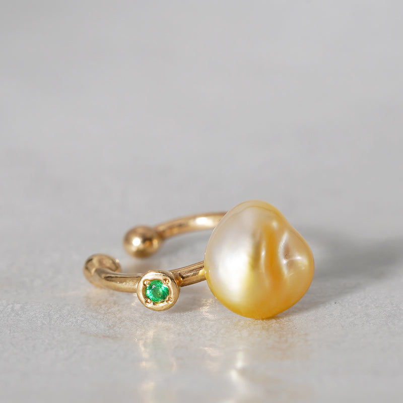 【-3/16限定】MINIMUMNUTS / South sea pearl ear cuff Emerald MN-eke1e-BB_2