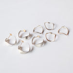 uM / WAVE PIERCED EARRINGS（um-wvP01 _10YG/WG）