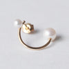 uM / UNIO ARCHI PEARL PIERCED EARRING（um-uoP63 _18YG）