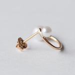 uM / UNIO ARCHI PEARL PIERCED EARRING（um-uoP63 _18YG）