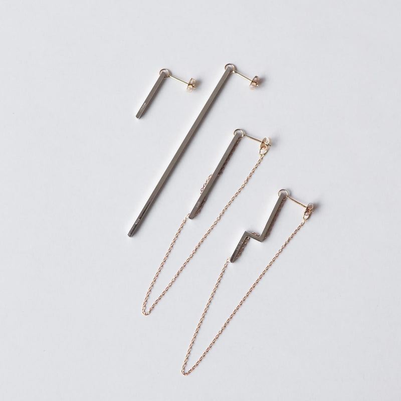 uM / LINE PIERCED EARRING Ⅰ（um-liP01_CM）