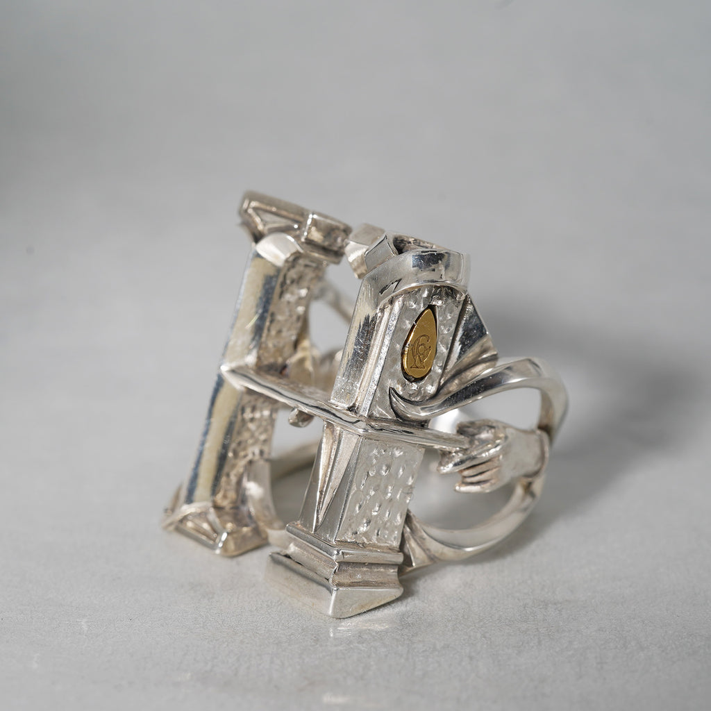 【-3/16限定】GRATAGo / Alphabet Ring ' H'