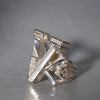 【-3/16限定】GRATAGo / Alphabet Ring 'V'