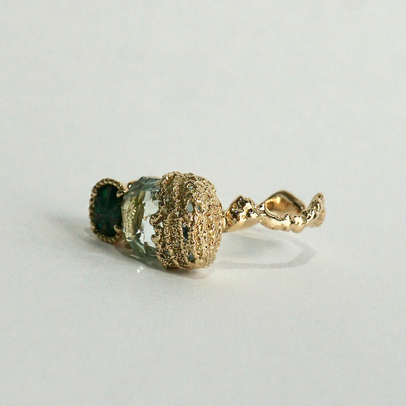 Curva y Ruri JEWELRY / Aquamarine ＆ Torapiche Emerald K18YG #13