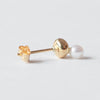 uM / UNIO SINGLE PIERCED EARRING K18YG x PEARL S (um-uoP11_18YG)