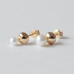 uM / UNIO SINGLE PIERCED EARRING K18YG x PEARL S (um-uoP11_18YG)