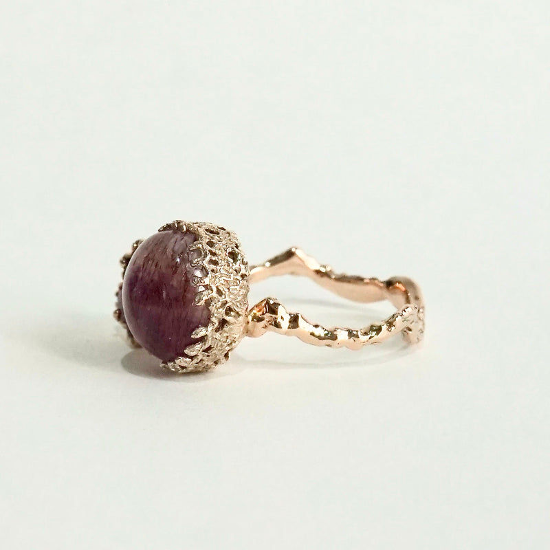 Curva y Ruri JEWELRY / goethite in amethyst ＆ trapiche ruby