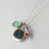 Maison de l’abeille / Intaglio ペンダントトップ ブラッドストーン「YOU LOVE ME」SV×K18YG