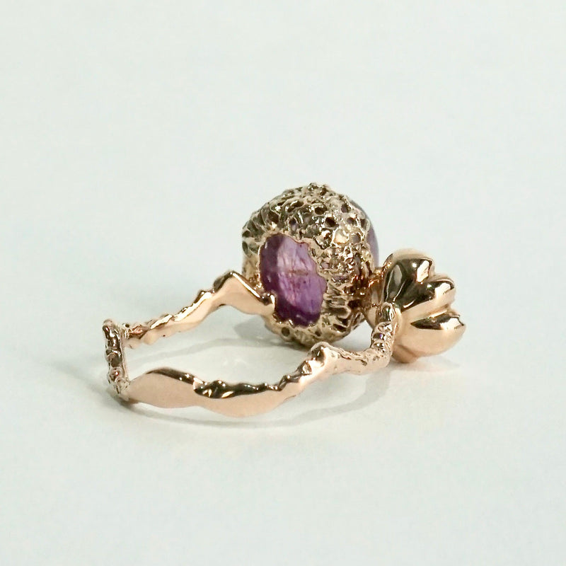 Curva y Ruri JEWELRY / goethite in amethyst ＆ trapiche ruby