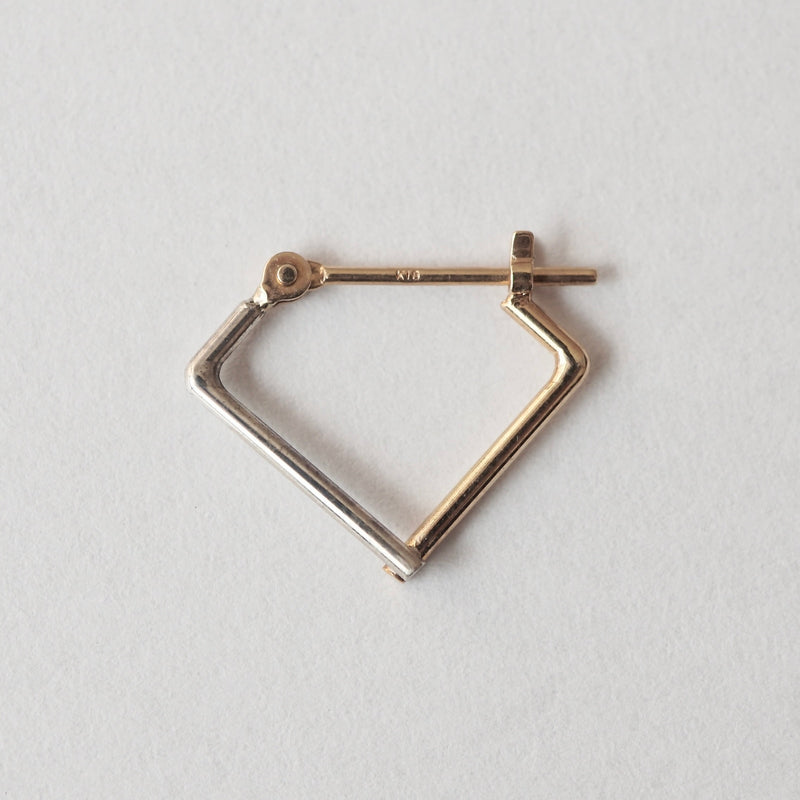 uM / PLY EARRINGS SQUARE HOOP S (um-pyP04_CM)