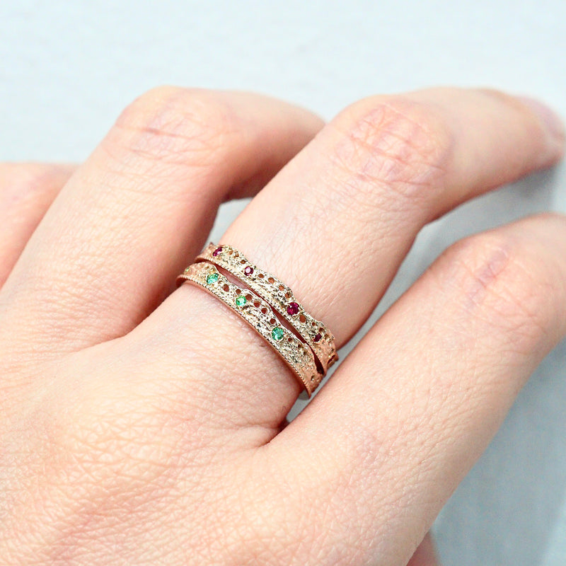 Curva y Ruri JEWELRY / Panier Emerald リング K10YG #13 – Fuligo