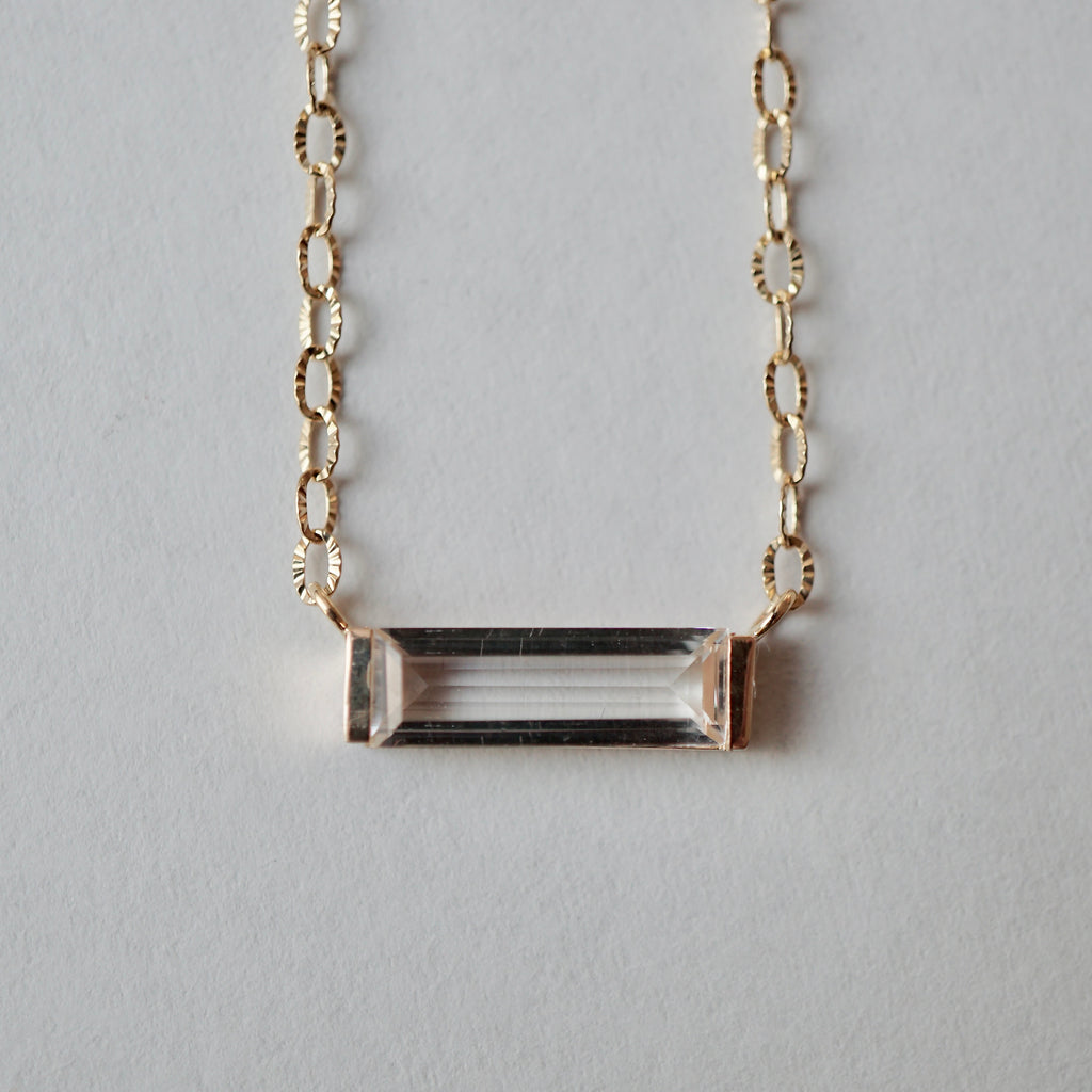 hatsuyume / necklace B K10YG crystal (n-0y-bs-qu)