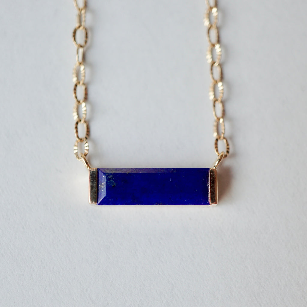 hatsuyume / necklace B K10YG Lapis Lazuli (n-0y-bs-rapi)