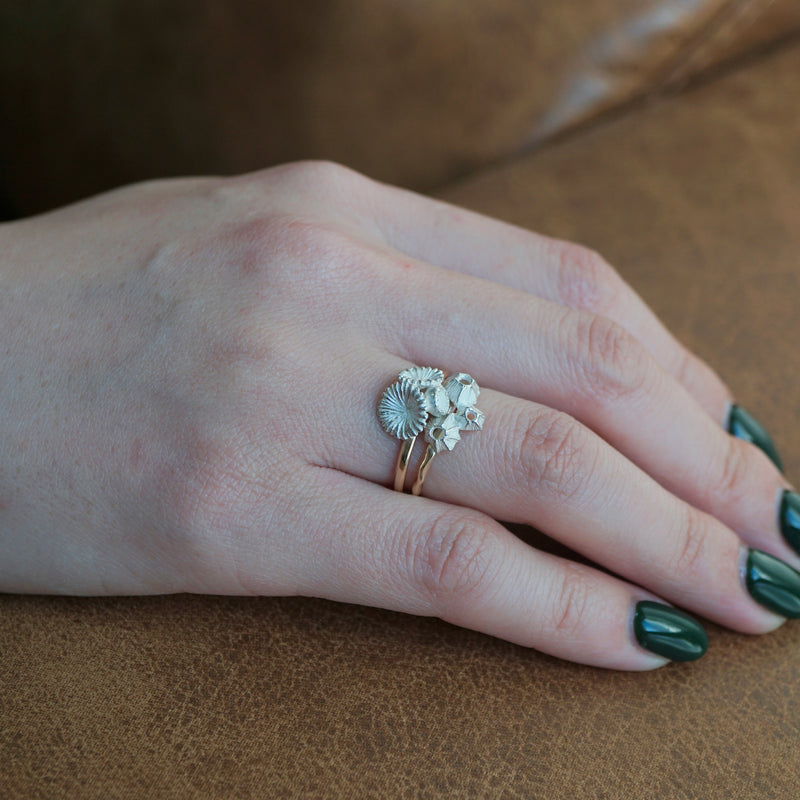 cocoon / "sea landscape ring" anemone S【custom-order Limited edition]