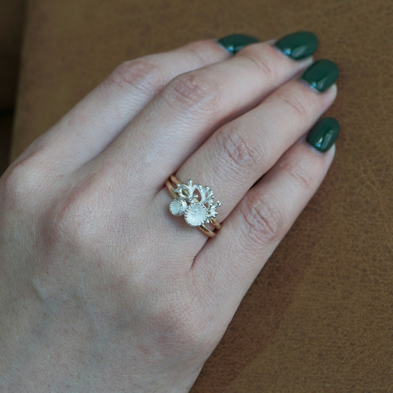 cocoon / "sea landscape ring" anemone S【custom-order Limited edition]