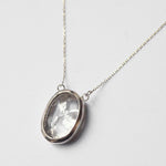 emme/Quartz 10K gold framed necklace (10K3032L)