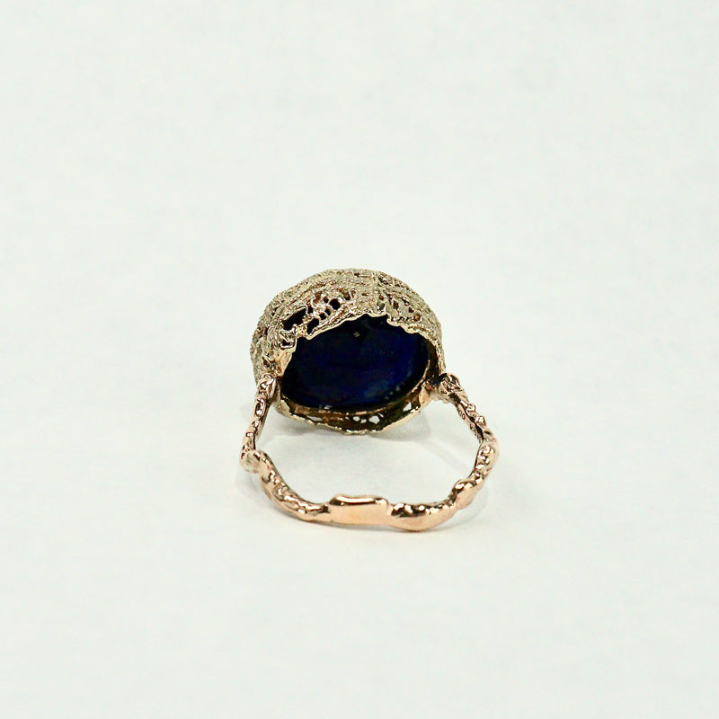Curva y Ruri JEWELRY / Lapis laziri リング K10 #14 – Fuligo