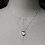 emme/Quartz 10K gold framed necklace (10K3032L)