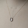 emme/Quartz 10K gold framed necklace (10K3032L)