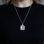 cocoon / open heart necklace ルチルクォーツ