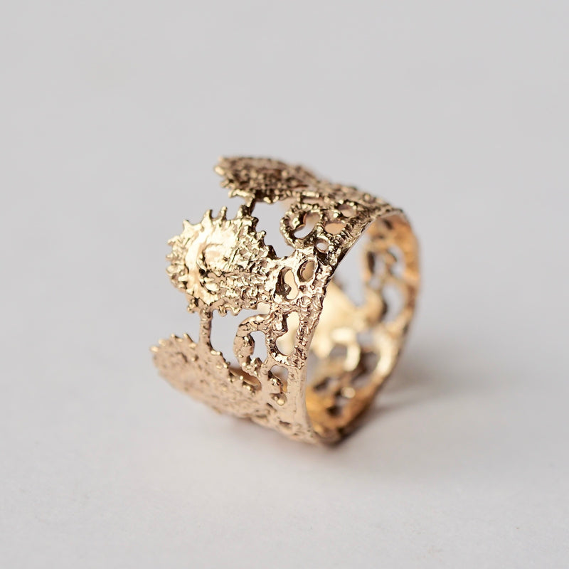 emme / K10 antique lace ring #7 (ORO5070)
