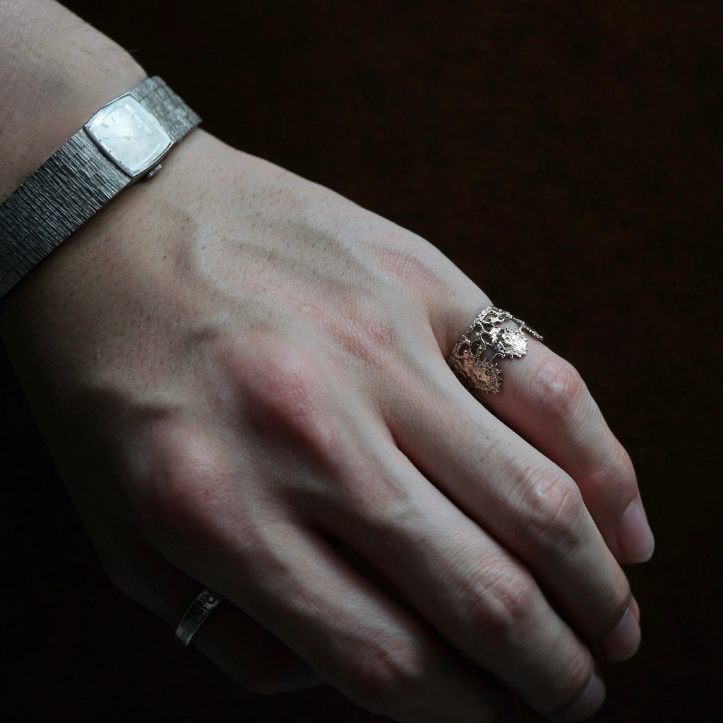 emme / K10 antique lace ring #7 (ORO5070)
