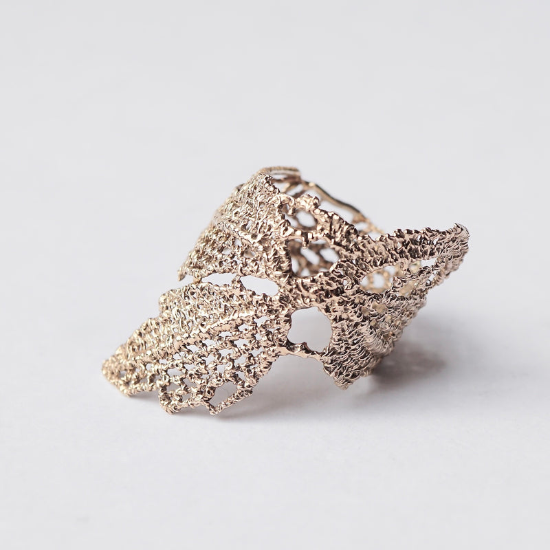 emme / K10 antique lace ring #14 (ORO5006)