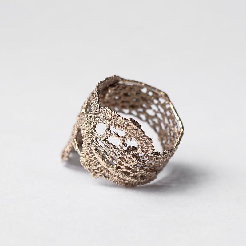 emme / K10 antique lace ring #14 (ORO5006)