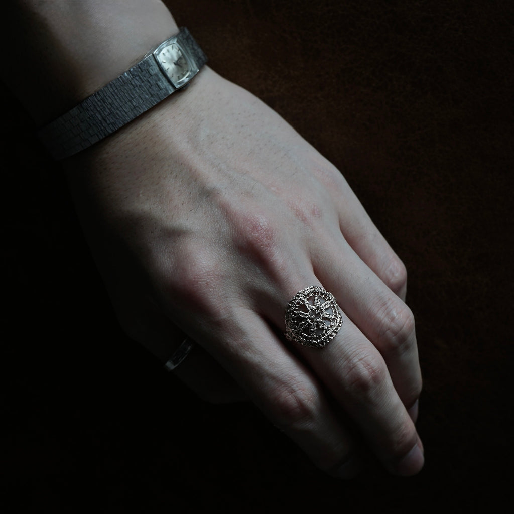 emme / K10 antique lace ring #16.5 (ORO5010A)