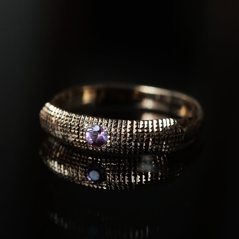 GERMEDEUR / CLOUS DE PARIS Ring Round Purple Sapphire K18YG