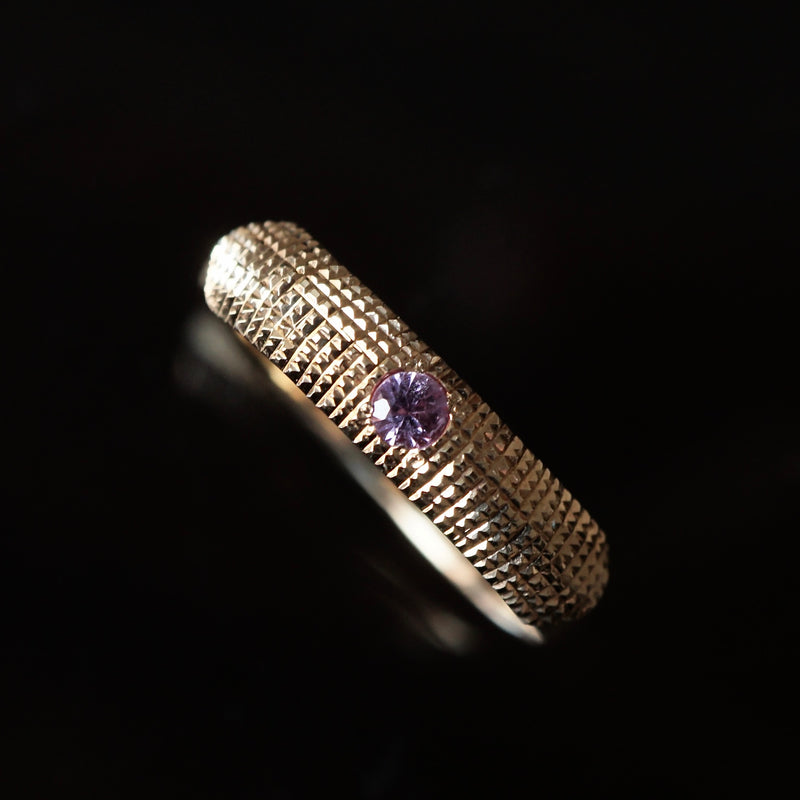 GERMEDEUR / CLOUS DE PARIS Ring Round Purple Sapphire K18YG