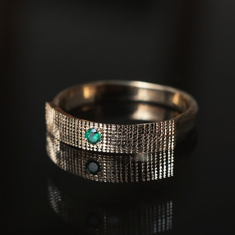 GERMEDEUR / CLOUS DE PARIS Ring 平打ち エメラルド K18YG