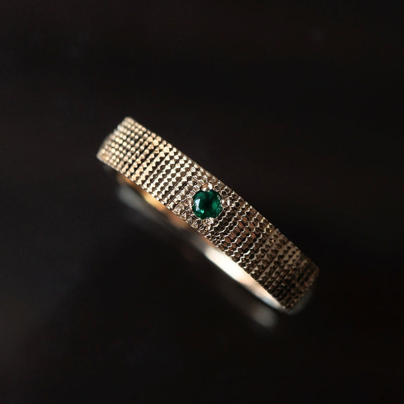 GERMEDEUR / CLOUS DE PARIS Ring Flat Emerald K18YG