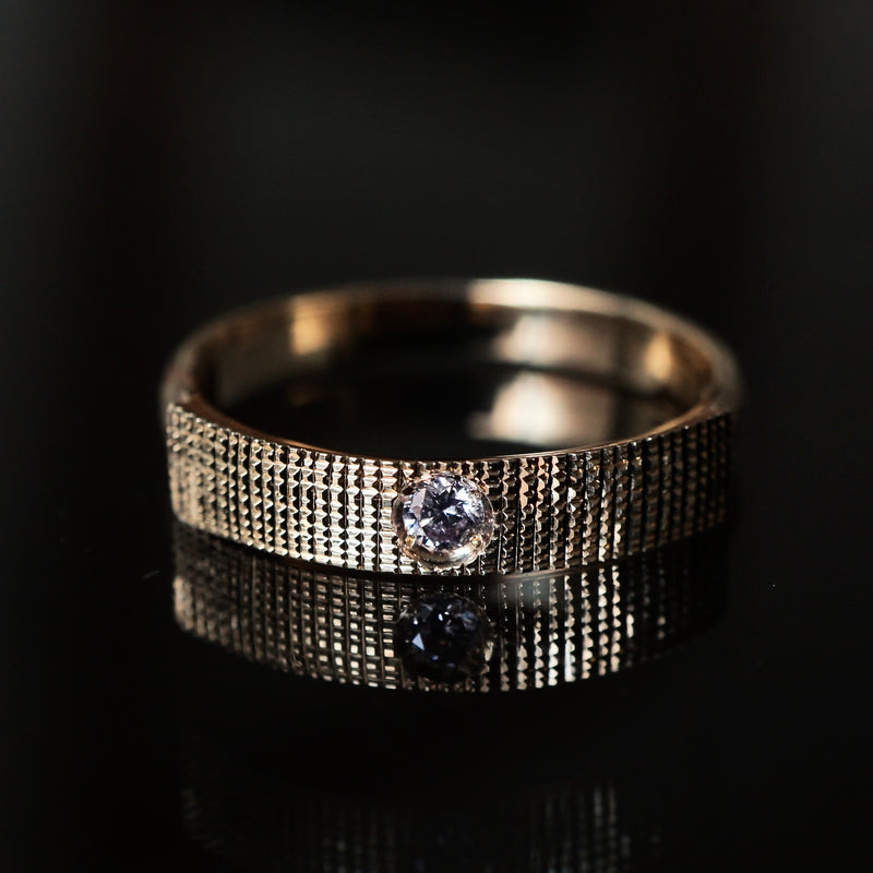 GERMEDEUR / CLOUS DE PARIS Ring 平打ち ピンクダイヤ K18YG