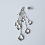 cocoon / Mermaid scale earrings silver