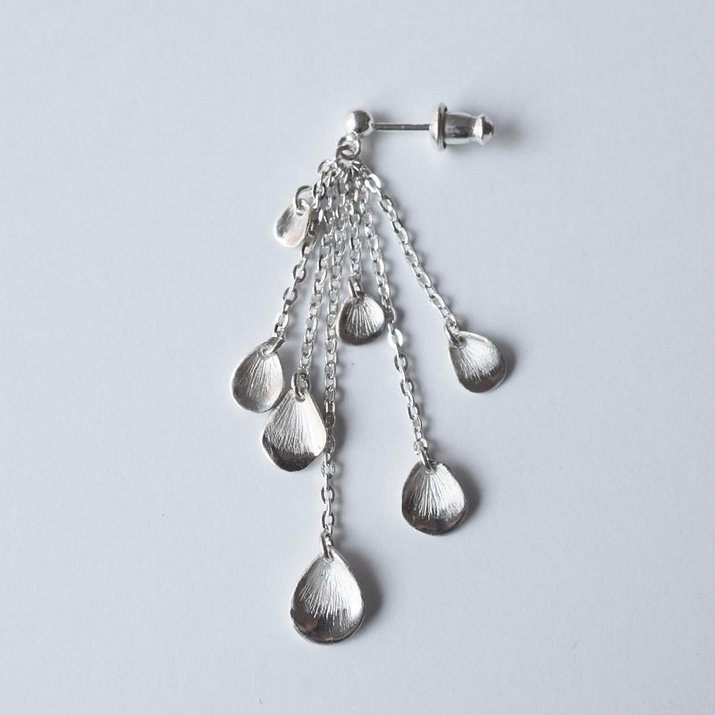 cocoon / Mermaid scale earrings silver