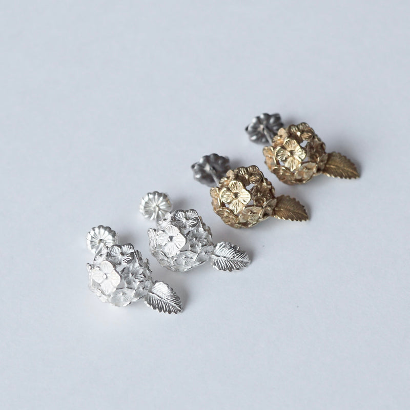 cocoon / hydrangea earrings silver