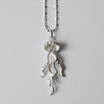 cocoon / jellyfish necklace silver