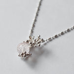 cocoon / "sea lucky charm" necklace rose quartz