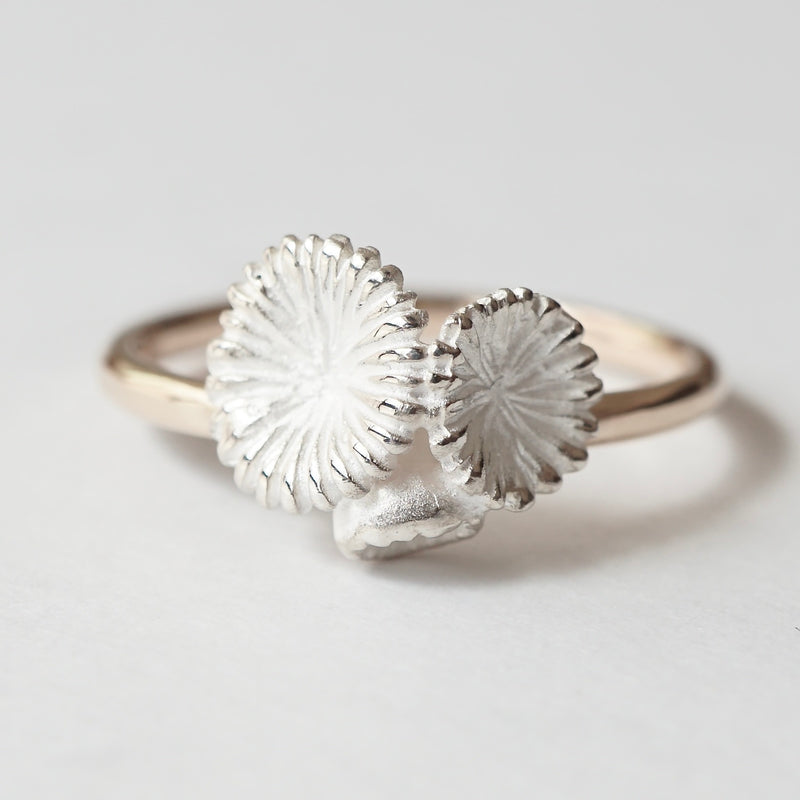 cocoon / "sea landscape ring" anemone S【custom-order Limited edition]