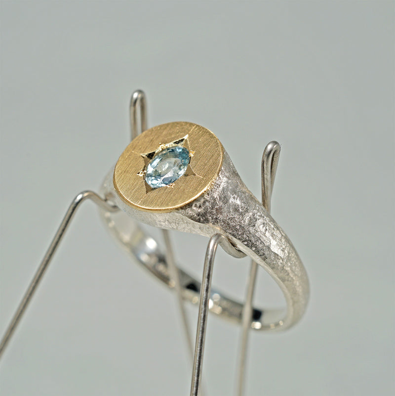 【-12/28 期間限定】GICLAT / Silver Collection  K18YG/silver x Montana Bicolour Sapphire　GLR774