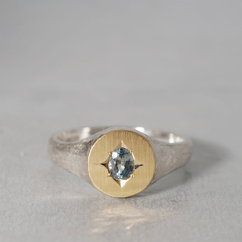 【-12/28 期間限定】GICLAT / Silver Collection  K18YG/silver x Montana Bicolour Sapphire　GLR774