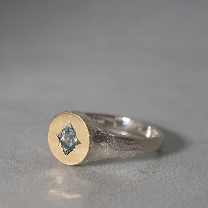 【-12/28 期間限定】GICLAT / Silver Collection  K18YG/silver x Montana Bicolour Sapphire　GLR774