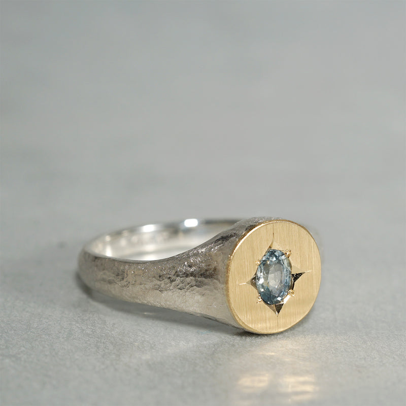 【-12/28 期間限定】GICLAT / Silver Collection  K18YG/silver x Montana Bicolour Sapphire　GLR774