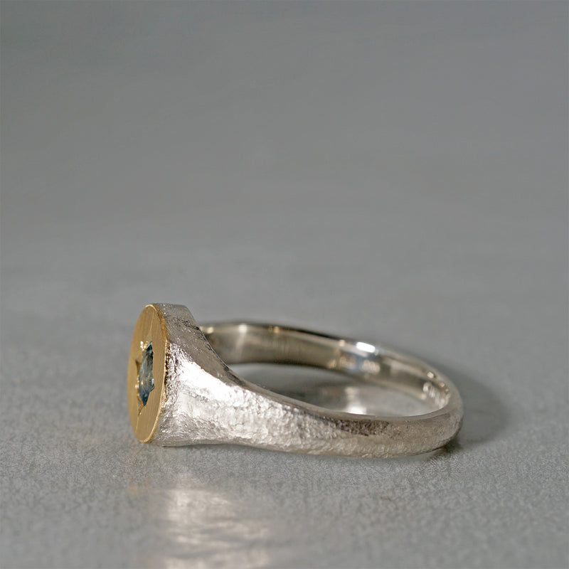 【-12/28 期間限定】GICLAT / Silver Collection  K18YG/silver x Montana Bicolour Sapphire　GLR774