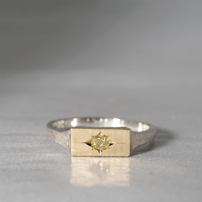 【-12/28 期間限定】GICLAT / Silver Collection  K18YG/silver x Yellow Diamond　GLR616