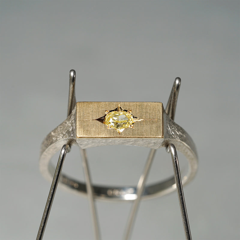 【-12/28 期間限定】GICLAT / Silver Collection  K18YG/silver x Yellow Diamond　GLR616