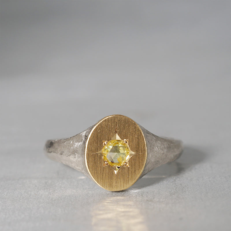 【-12/28 期間限定】GICLAT / Silver Collection  K18YG/Silver x Yellow Diamond (Rosecut)　GLR692