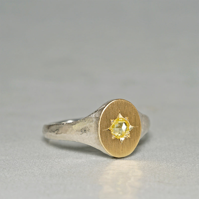 【-12/28 期間限定】GICLAT / Silver Collection  K18YG/Silver x Yellow Diamond (Rosecut)　GLR692
